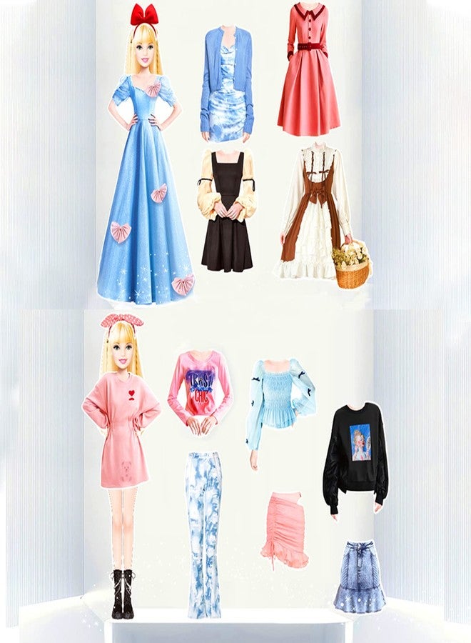 Daniel Axel Magnetic Princess Dress Up Paper Doll Pretend Play Toys Magnet People Clothes Puzzles Game for 3+ Year Old Girls Toddler,Preschool Learning Created Imagine Set Birthday Gift (B Set) - Image 5